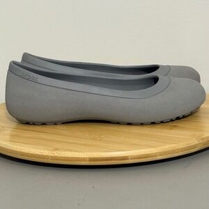Crocs Mammoth Lined Flats Women's Size 8 Gray Soft Uppers Faux‎ Fur Insoles